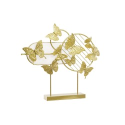 Decoratieve figuren DKD Home Decor Gouden Metaal Vlinders (63 x 9 x 58,4 cm)