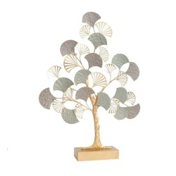 Estatua decorativa DKD Home Decor: árbol dorado metálico multicolor moderno (64 x 11 x 87,6 cm)
