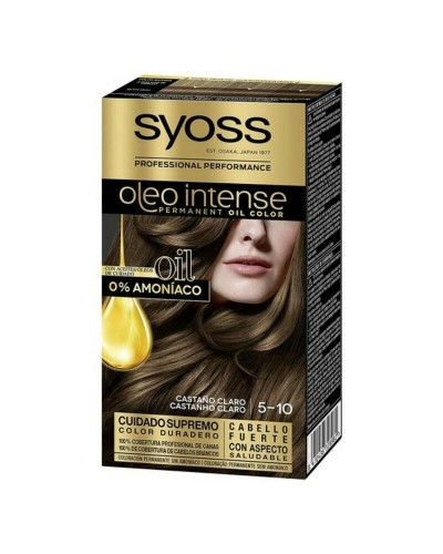 Syoss Oleo Intense Light Brown 5.10 - Permanent Hair Dye Ammonia-Free
