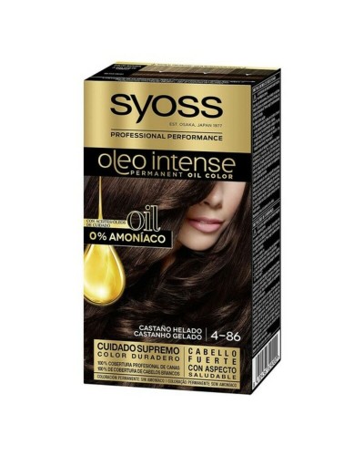 Syoss Olio Intense : Coloration Permanente Châtain Froid 4.86 - Sans Ammoniaque
