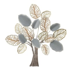 DKD Home Decor Decoración de Pared Árbol Metal Multicolor 96 x 7,6 x 100 cm
