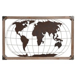 Mappamondo in Rame e Legno DKD Home Decor | Decorazione d'Interni Moderna | 75 x 6 x 46 cm
