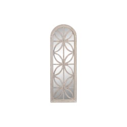 Väggspegel DKD Home Decor Glas Vit Trä MDF Avskalad (60 x 2,5 x 180 cm)