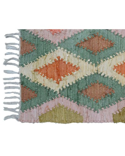 Matto DKD Home Decor Harmaa Keltainen Monivärinen Vinoneliö 160 x 230 x 1 cm