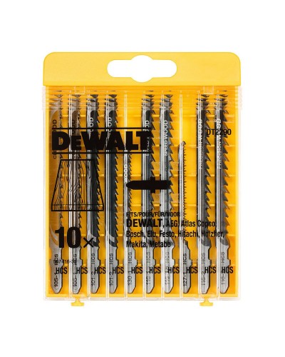 Hojas de Sierra Dewalt DT2290-QZ: Paquete de 10 para Cortes Precisos en Madera
