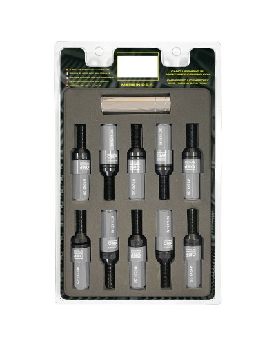 OMP Kit Vis Boulons S09971204 M12 x 1.25, 28mm, Gris - Fixation Auto
