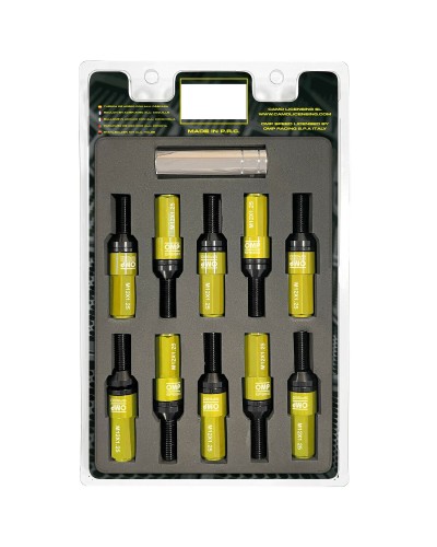 OMP Kit Viti S09971209, 28mm, Gialle, M12 x 1.25 - Fissaggio Auto
