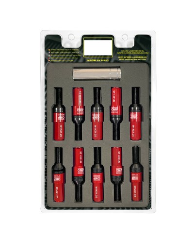 OMP Kit Viti Ruota Rosso M14x1.25 - 28mm Bulloni Racing Motorsport
