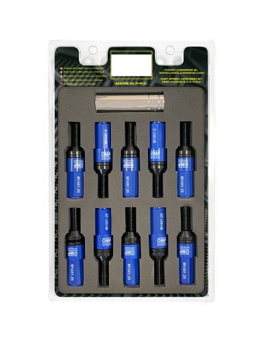 OMP Viti Fissaggio Ruota Azzurre M14x1.25 - Kit 28mm Motorsport
