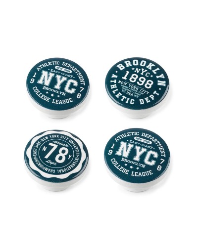 Bouton de Meuble REI M12 en Bois de Hêtre, 4 Pièces - Ø 40 mm, H 22 mm
