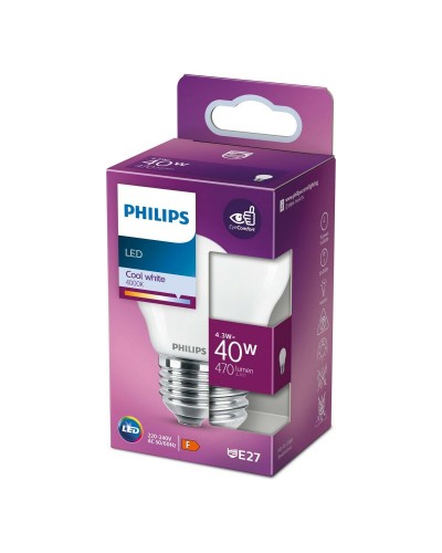 LED-lamppu Philips Valkoinen F 40 W 4,3 W E27 470 lm 4,5 x 7,8 cm (4000 K)