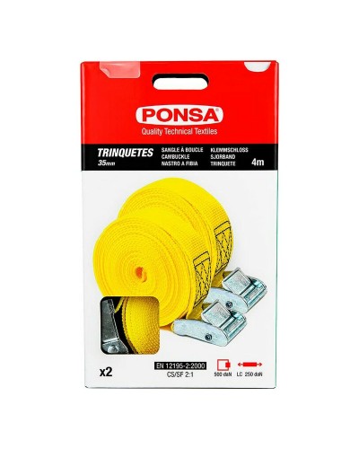 Ponsa Gelbe Anschlagzähne 35 mm x 4 m (2 Einheiten)
