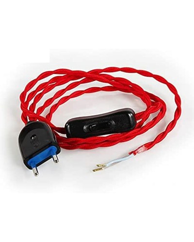 EDM-Netzkabel mit Schalter, Doppelleiter 2x0,75 mm², Länge 2 m
