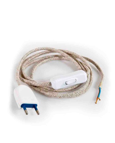 Cable de Alimentación EDM Interruptor de Luz - 2x0,75mm - 2m
