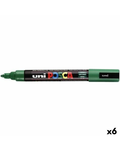 Pennarelli POSCA PC-5M Verde, Punta Media (6 Pezzi)