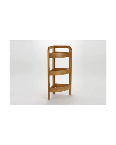 Scaffale Angolare 5five in Bambù - 3 Mensole [23x23x61cm]