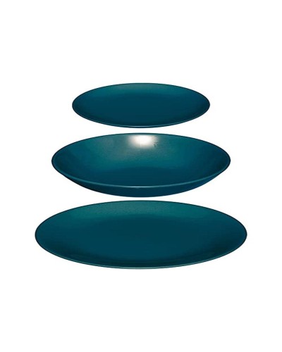Secret de Gourmet Azzurri Ceramic Plates, 18-Piece Set - Elegant and Durable for Every Occasion
