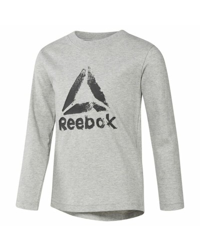 Reebok T-shirt Manches Longues Enfant Training Essentials Gris Clair
