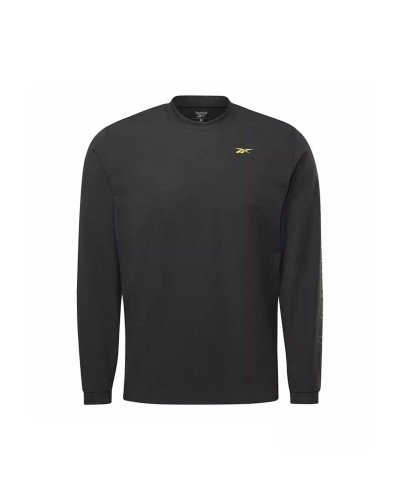 Heren-T-Shirt met Lange Mouwen Reebok Les Mills Zwart