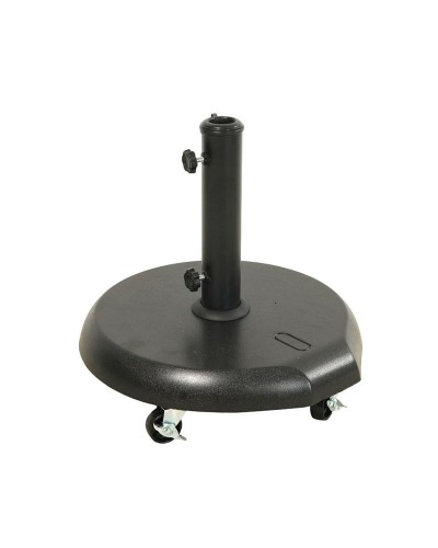 Base para Sombrilla Negra con Ruedas para Patio, Jardín y Playa

