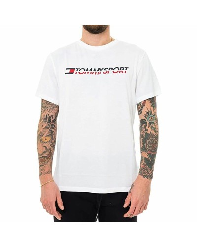 Tommy Hilfiger Camiseta Hombre Logo Blanco - Algodón Jersey Casual

