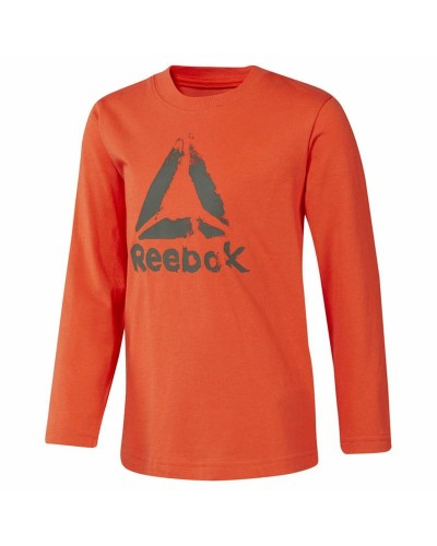 Reebok T-shirt Manches Longues Training Orange Enfant - Respirant et Confortable
