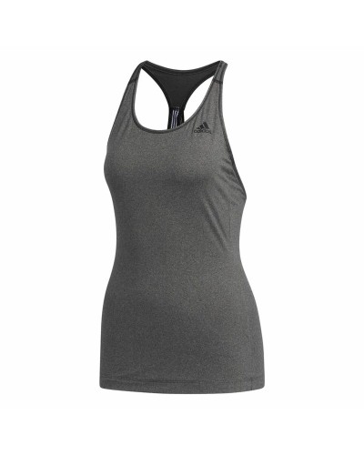 Adidas 3 Stripes Tank Donna: Maglia Smanicata Grigio Scuro Performance
