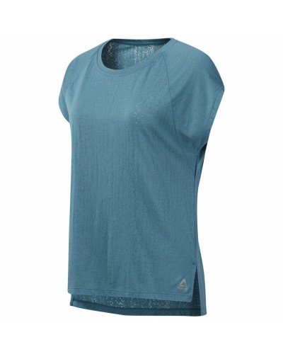 Reebok Burnout Débardeur Femme Bleu Clair - Respirant Entraînement Fitness

