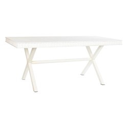 Table de Salle à Manger DKD Home Decor | Bois de Manguier | Blanc | 180 x 90 x 76 cm
