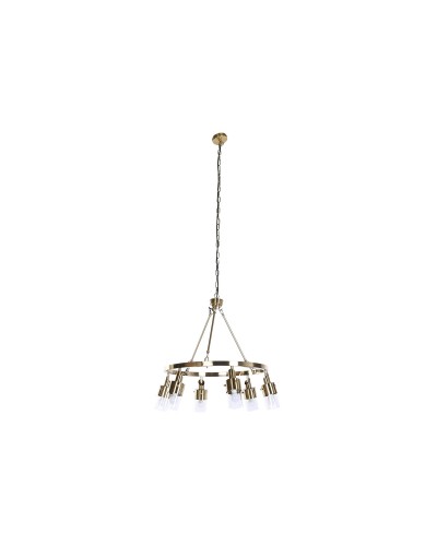 Taklampa DKD Home Decor 66 x 66 x 60 cm Glas Gyllene Metall 40 W