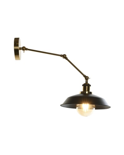 DKD Home Decor Wall Lamp, Black Golden, Metal, Vintage, 26x53x23 cm, 50 W, 220 V
