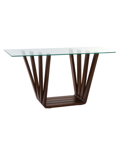 Consolle DKD Home Decor Trasparente in Cristallo e Legno (145 x 45 x 75 cm)