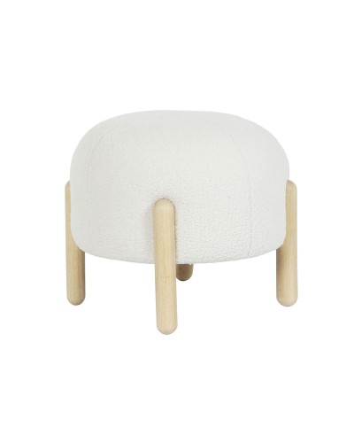 Repose-pieds DKD Home Decor 45 x 45 x 36 cm, Bois Blanc Élégant et Confortable.
