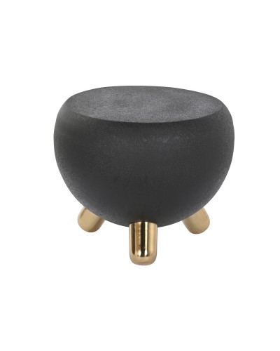 Tavolo Consolle DKD Home Decor 51 x 51 x 44 cm, Ferro Nero Dorato