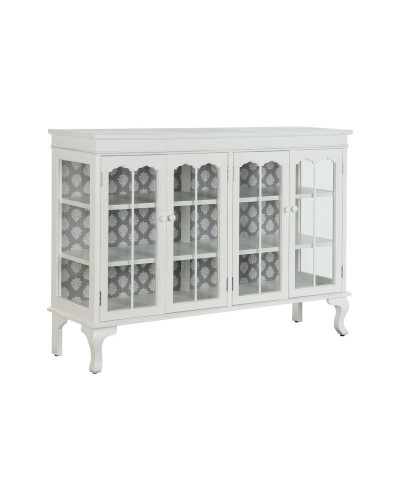 Skänk DKD Home Decor Vit Glas Gran 142,5 x 40,5 x 101,5 cm