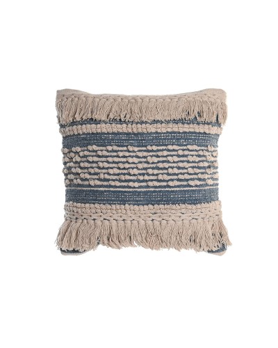 Kudde DKD Home Decor Blå 45 x 10 x 45 cm Vit Boho