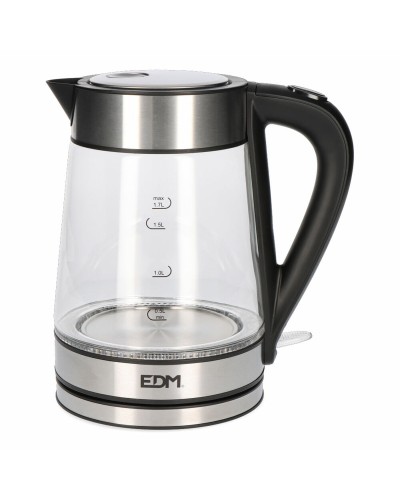Vattenkokare med LED -ljus EDM 1850-2200 W Glas 1,7 L