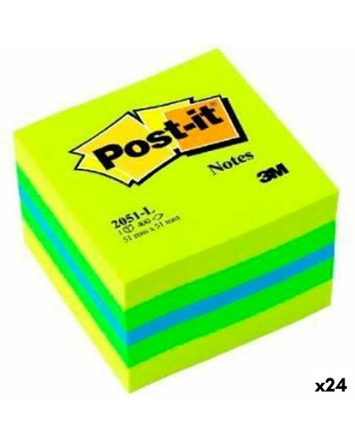 Notas Adhesivas Post-it 5,1 cm x 5,1 cm Multicolor (24 Bloques) - Organización y Recordatorios
