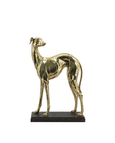 Decoratieve figuren DKD Home Decor 44,5 x 17 x 65,5 cm Zwart Gouden Hond