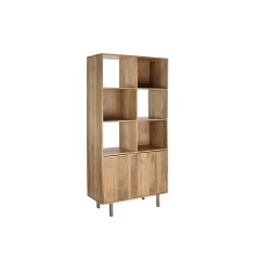 Étagère DKD Home Decor en Bois de Manguier Doré Naturel, 90x40x180 cm, pour Salon et Bureau.

