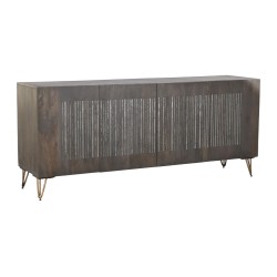 Crédence DKD Home Decor : Élégant métal marron et bois de manguier chaleureux (177 x 45 x 77 cm)

