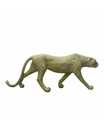 Estatua Dorada Leopardo DKD Home Decor - Objeto Decorativo para Interiores - Longitud 120 cm
