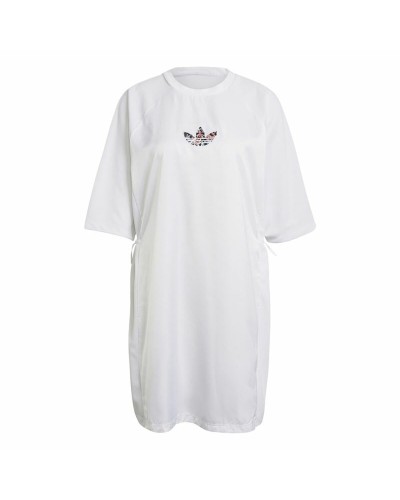 Adidas Originals Tee Dress Blanc - Robe Femme Décontractée Coton
