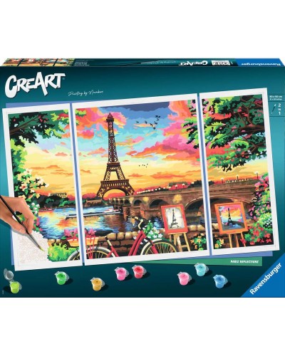 Ravensburger Set Pintura por Números 80x50 cm, Cuatro Motivos Diferentes
