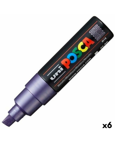 Rotulador POSCA PC-8K Violeta, Set de 6, para Dibujo, Decoración y Escritura
