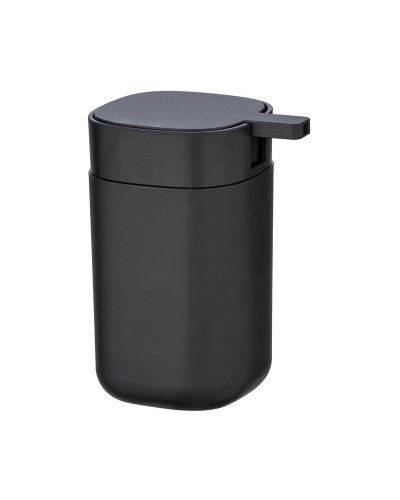 Distributeur de Savon Wenko Noir Mat 350 ml, Plastique, pour Salle de Bain
