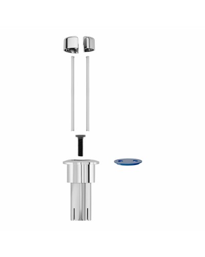 Bouton poussoir double Roca D1D pour réservoir : chasses d'eau efficaces et silencieuses
