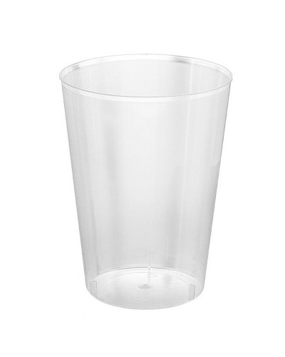 Vasos Reutilizables Algon Sidra Transparentes | Paquete de 10 | 500 ml | Ideales para Fiestas y Eventos
