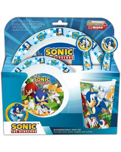 Picknick-Set Sonic Kinder: Kühltasche, Trinkflasche und Behälter
