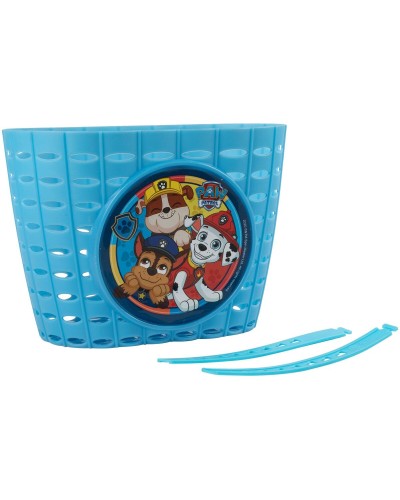 Cesta Bicicleta Niño Paw Patrol Azul - Portaobjetos Manillar Bici
